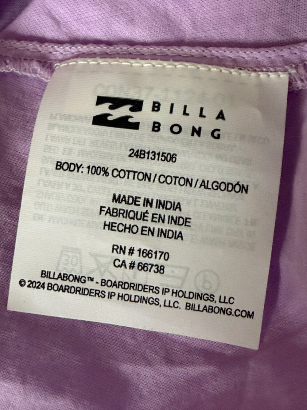 Billabong Lilac Lover Maxi Dress Fit Flair Puff Sleeve Tiered Purple M - Picture 10 of 11